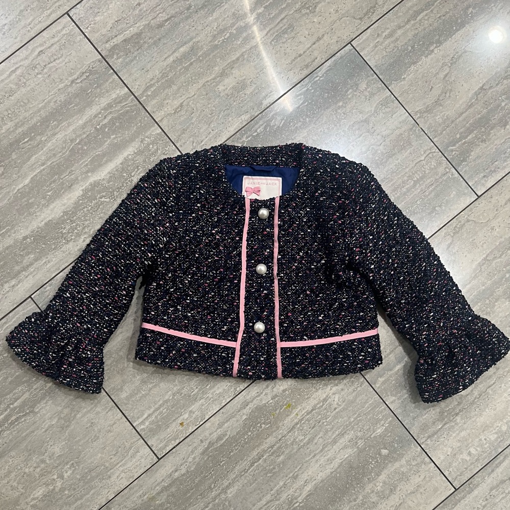 JANIE and JACK Girls Tweed Cropped Jacket